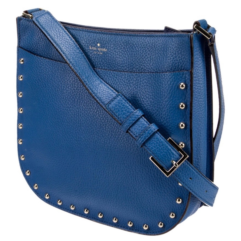NWT ❤️ Kate Spade Austin Street Medium Hemsley Blue Crossbody Bag - MSRP $388